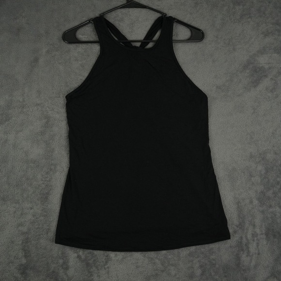 Lululemon Tops - Lululemon Timeless Twist Tank Top Womens M Black Twisted Keyhole Back Activewear